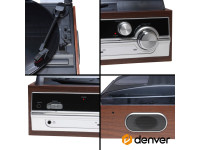 Denver Gira-Discos 33/45/78RPM Vintage AUX/FM Denver Gira-Discos 33/45/78RPM Vintage AUX/FM